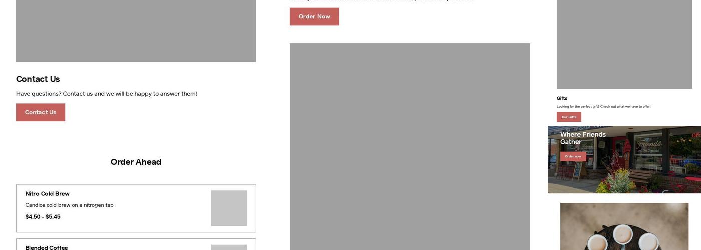 Backyard @ Friends Menu