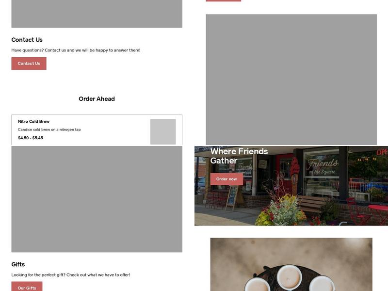 Backyard @ Friends Menu