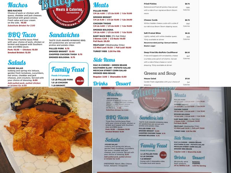 Bluegrass Meats and Catering Menu