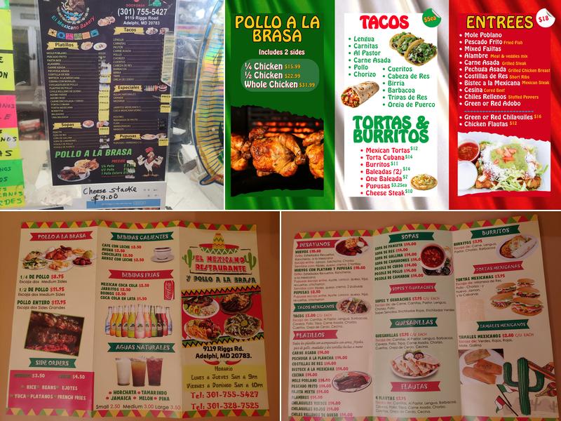 EL MEXICANO Menu