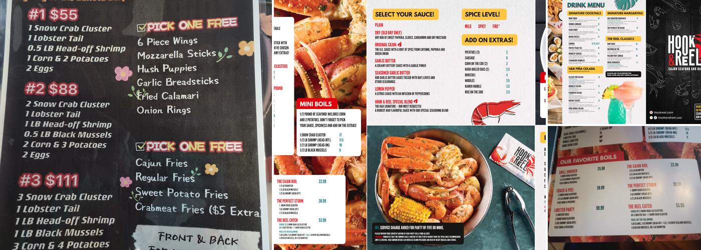 Hook & Reel Cajun Seafood & Bar Menu