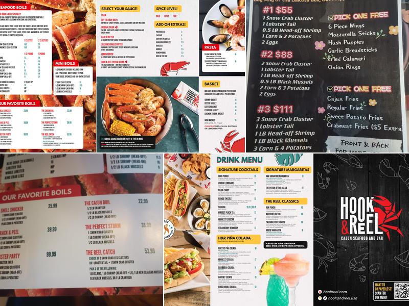 Hook & Reel Cajun Seafood & Bar Menu