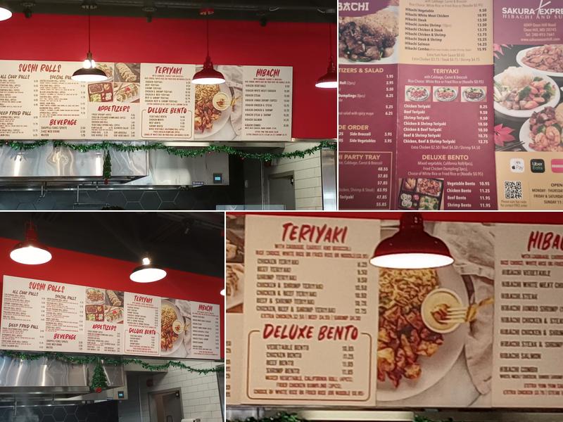 Sakura Express Menu