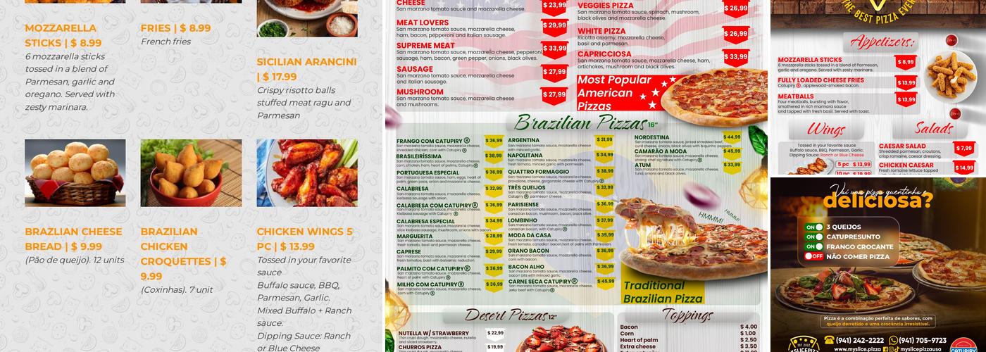 My Slice Pizza Menu