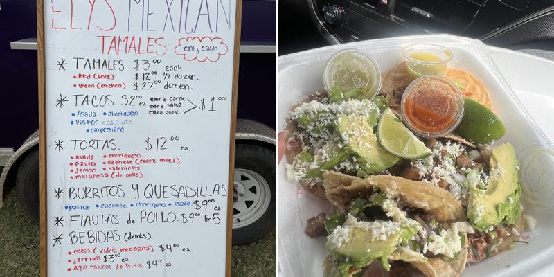 Elys Mexican Tamales Menu