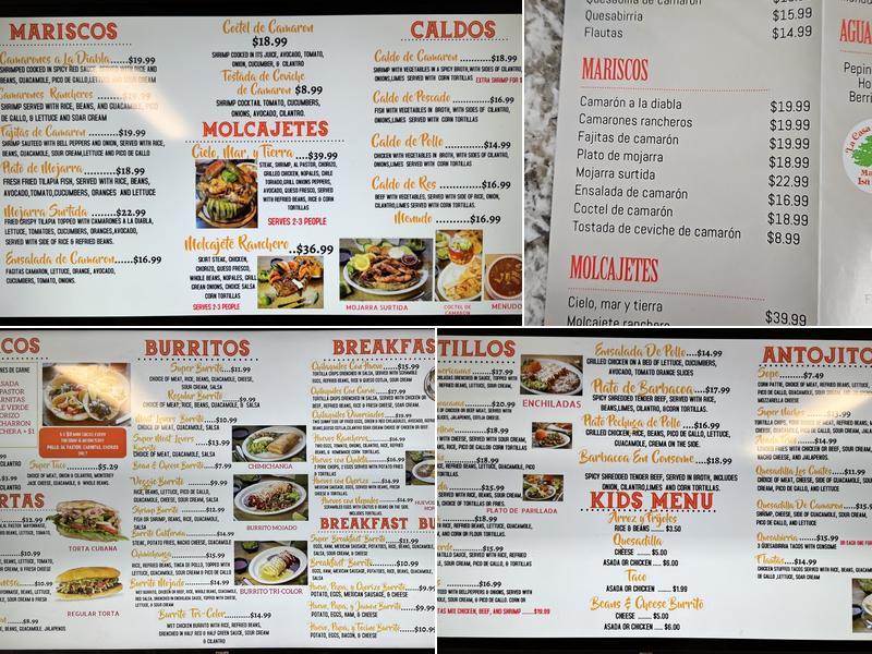 Los Cuates Taqueria Menu