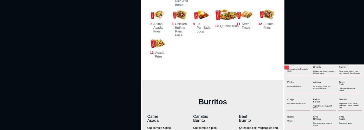 El Gordo Mexican Grill Prescott Valley Menu