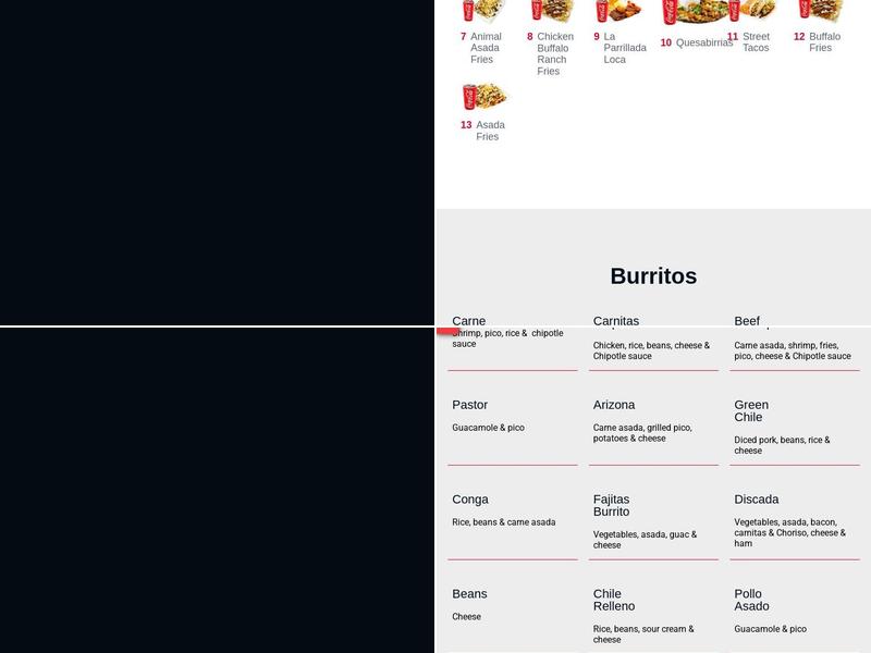 El Gordo Mexican Grill Prescott Valley Menu