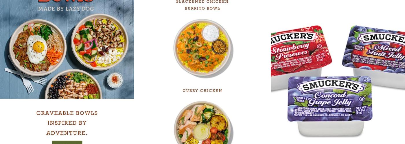 Roadtrip Bowls Made by Lazy Dog Menu