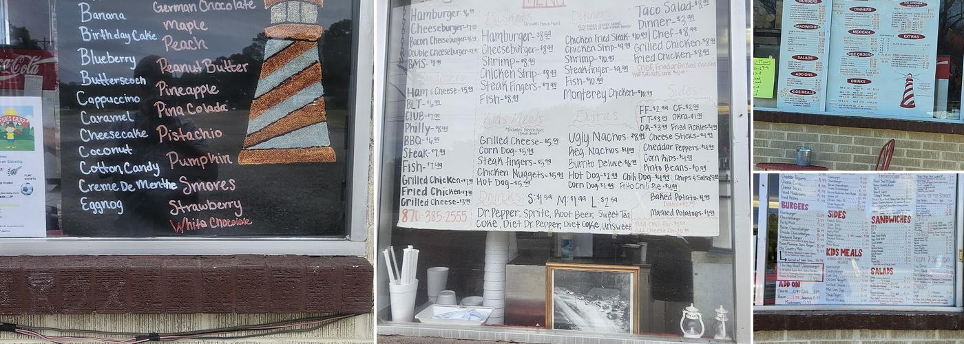 Lighthouse Drive In Menu