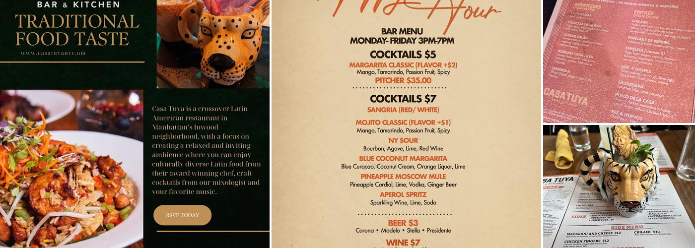 Casa Tuya Menu
