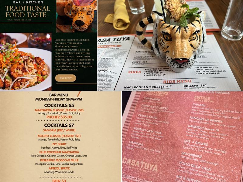 Casa Tuya Menu