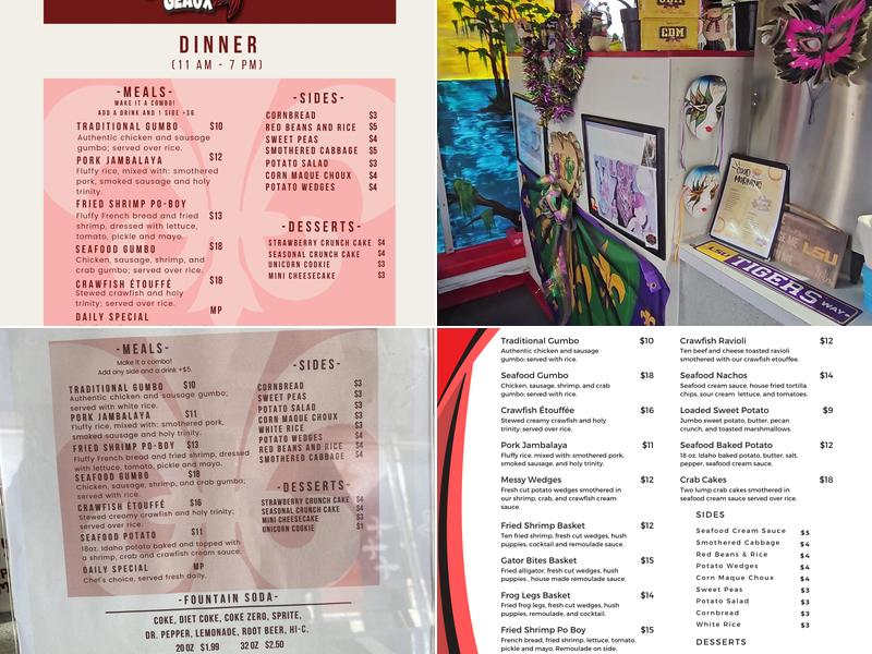 Gumbo 2 Geaux Menu