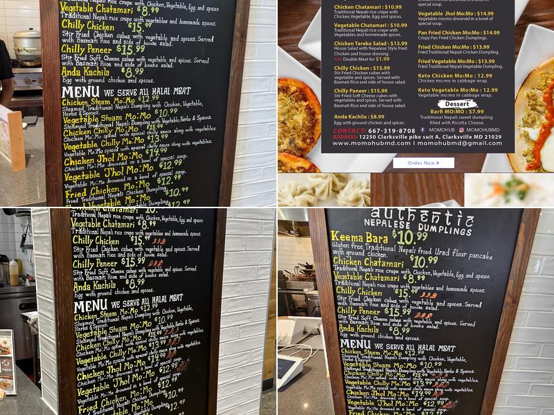 Momo Hub Menu