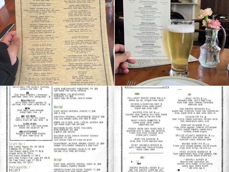 Waverly Kitchen & Bar Charlestown Menu