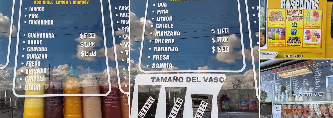 Raspados el patron Menu