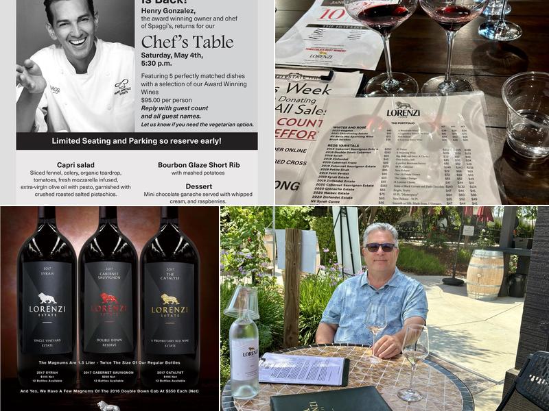 Lorenzi Estate Vineyards & Winery Menu