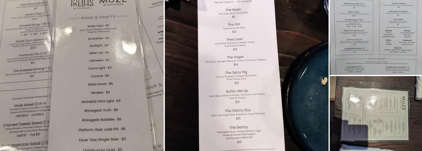 Muze Gastropub Menu
