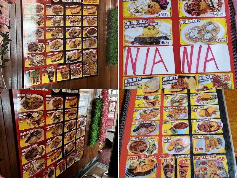 Birrieria Tijuana Menu