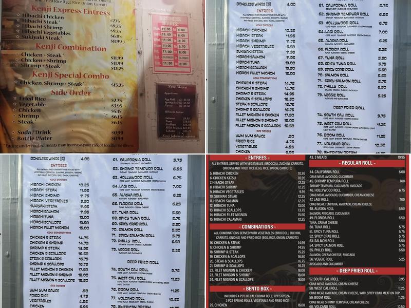 Kenji Express Menu
