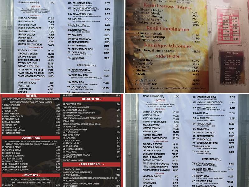 Kenji Express Menu