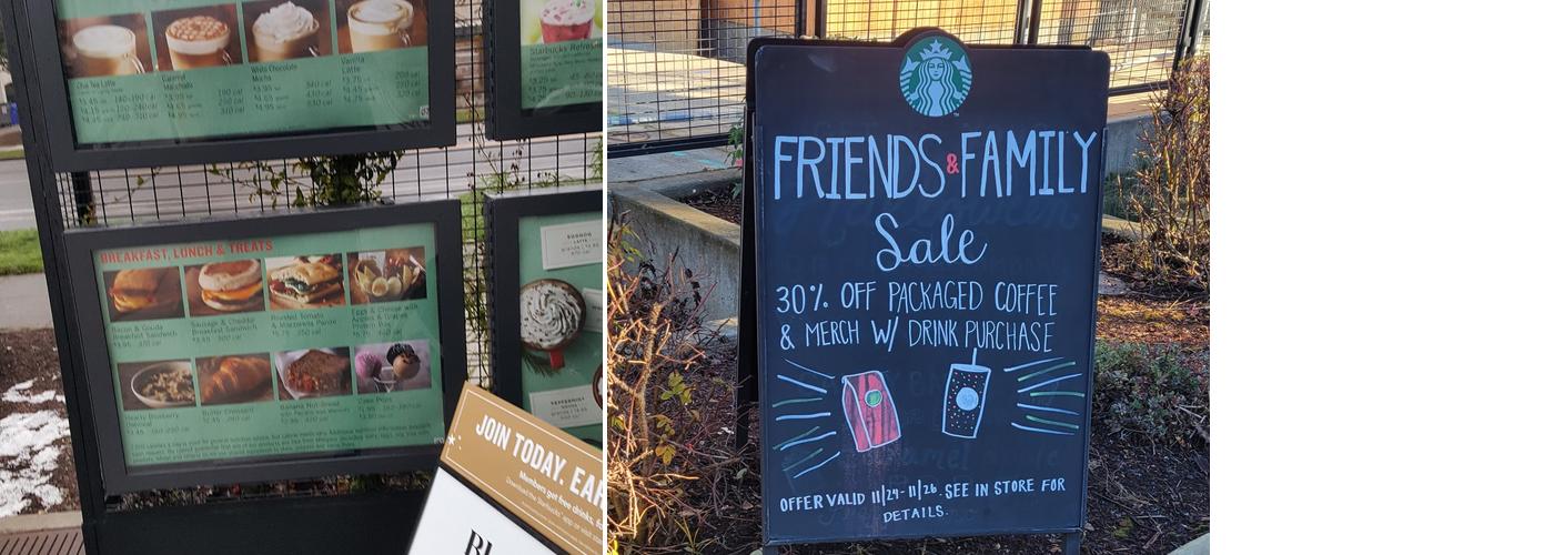 Starbucks Menu
