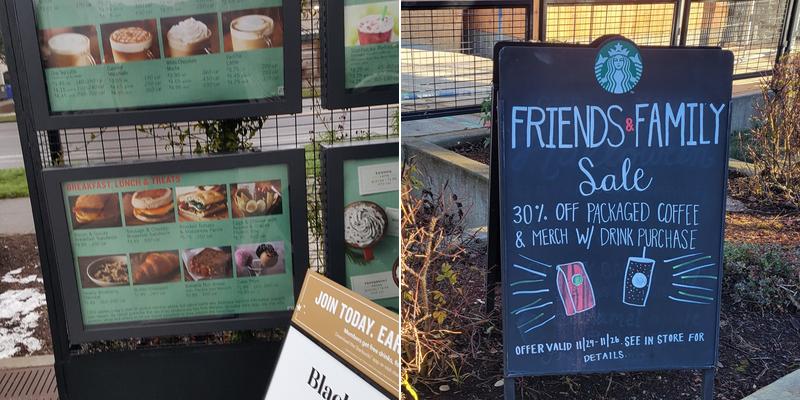Starbucks Menu