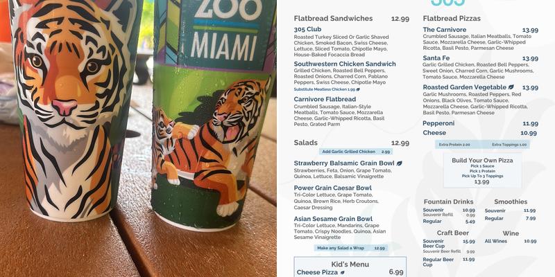 Zoo Miami Catering Menu
