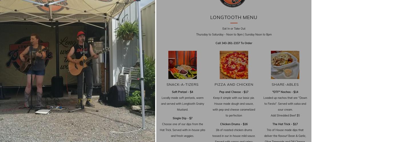 Longtooth Beverage Co. Menu