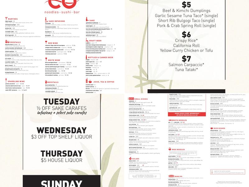 CO Menu