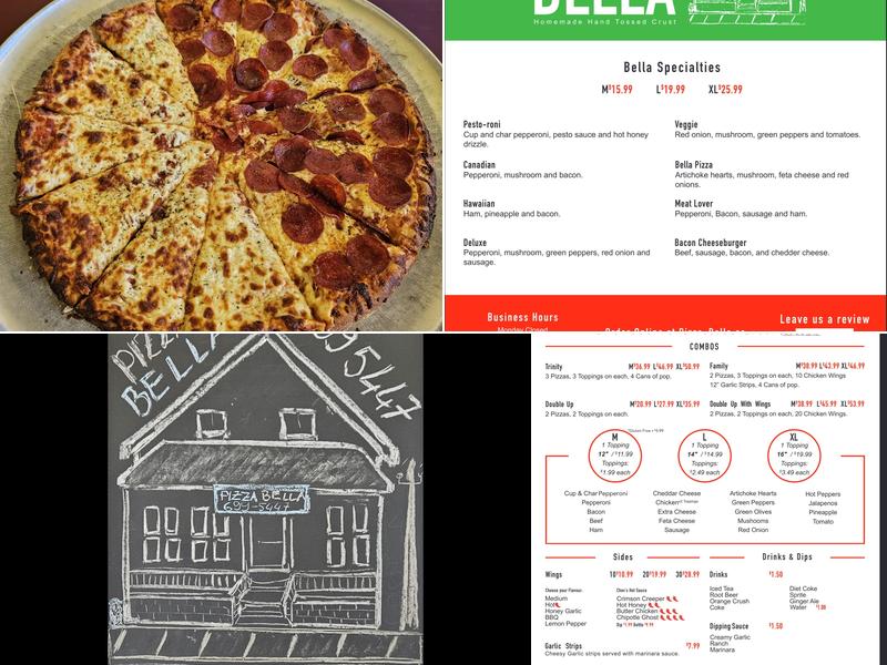 Pizza Bella Menu