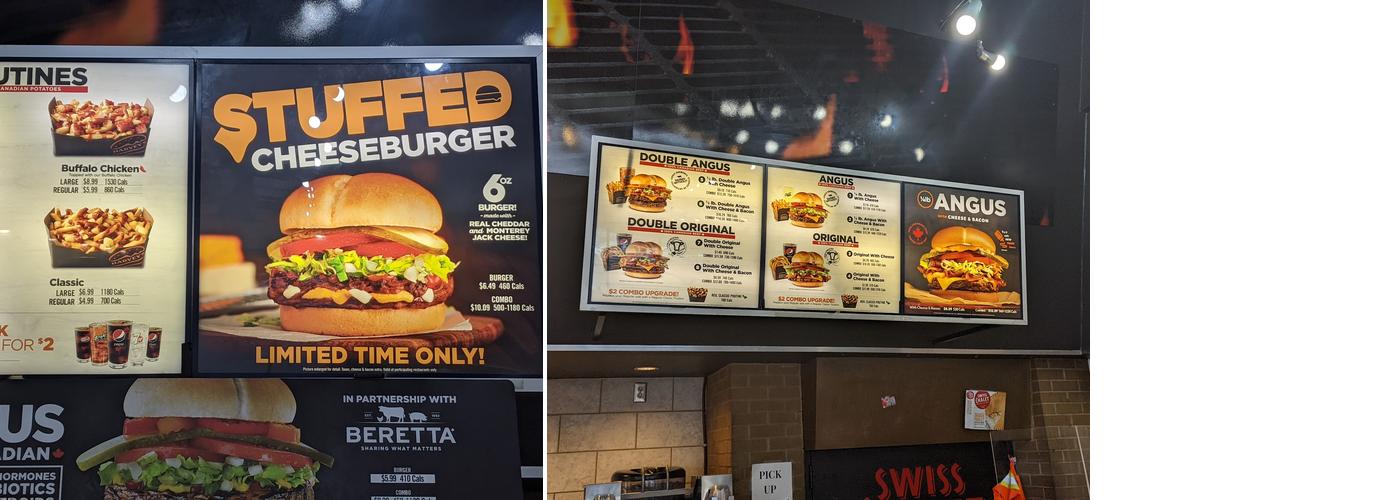 Harvey's Menu