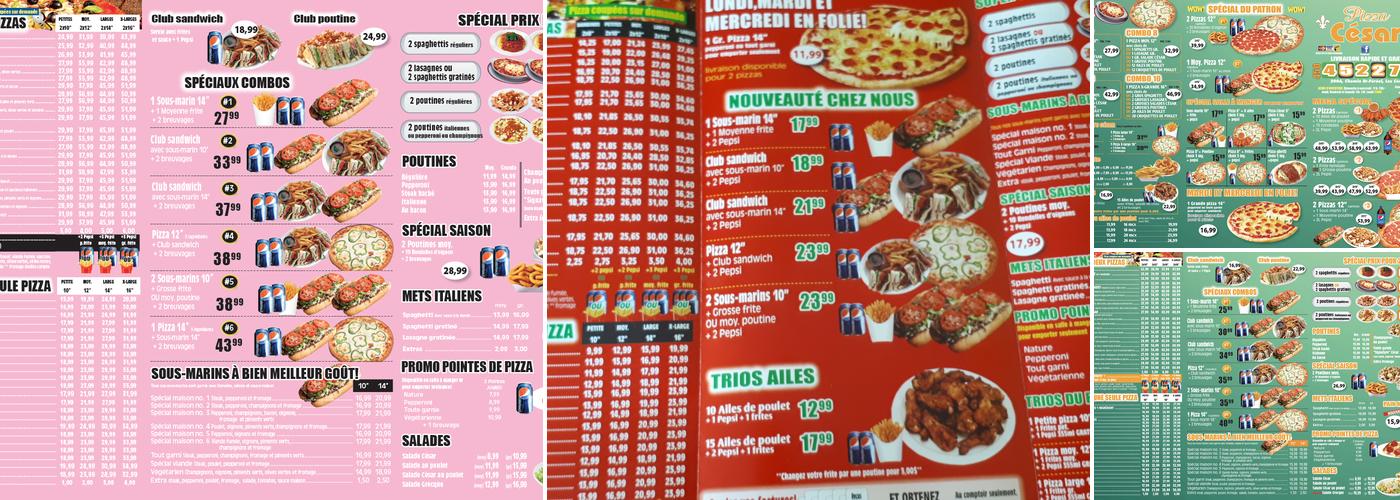 Pizza César Menu