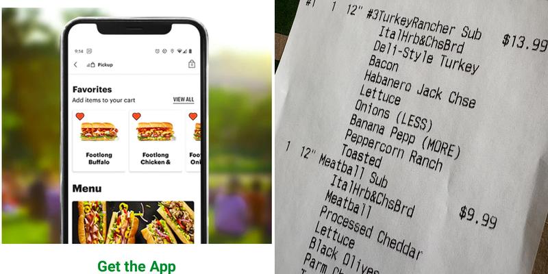Subway Menu