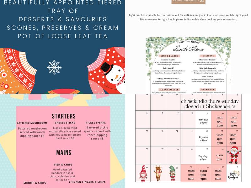 Harry Ten Shilling est. 1977 Menu