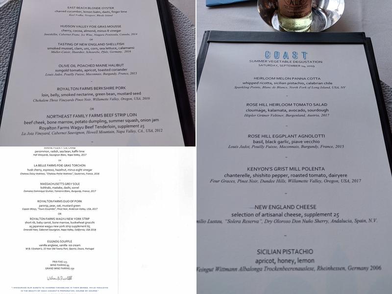 COAST Menu