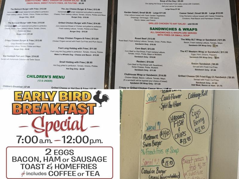 The Belmont Diner Menu