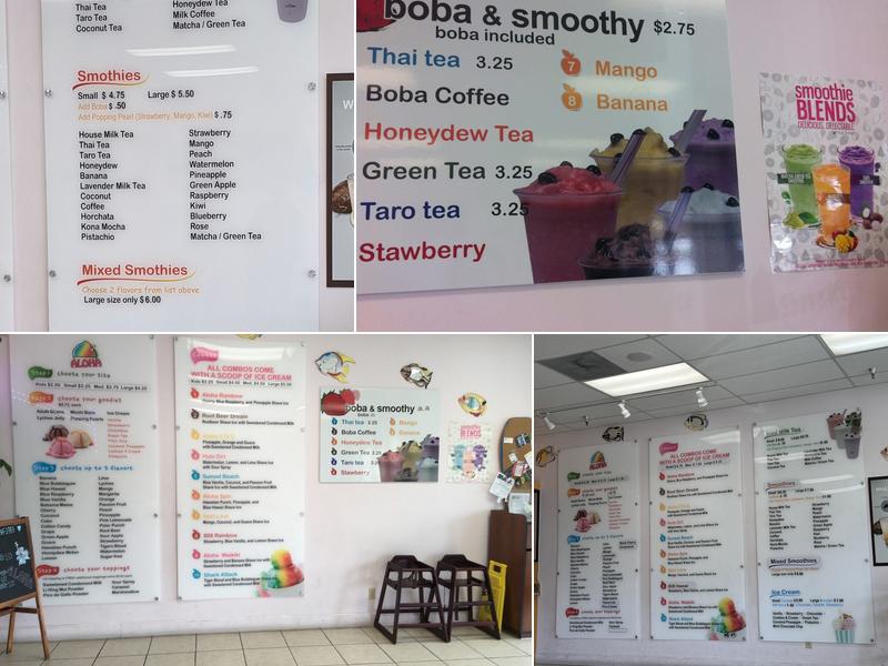 Aloha Shave Ice Menu