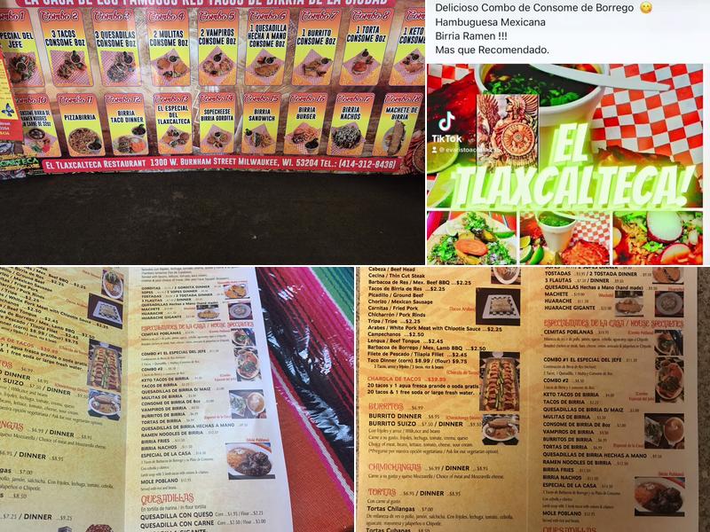 El Tlaxcalteca Restaurant Menu