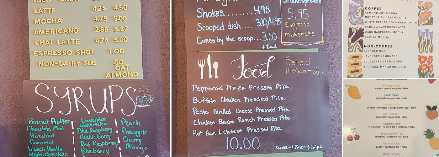Deja Brew Menu