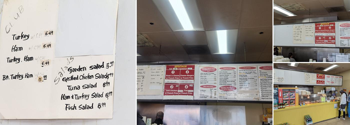 Kim's Diner Menu