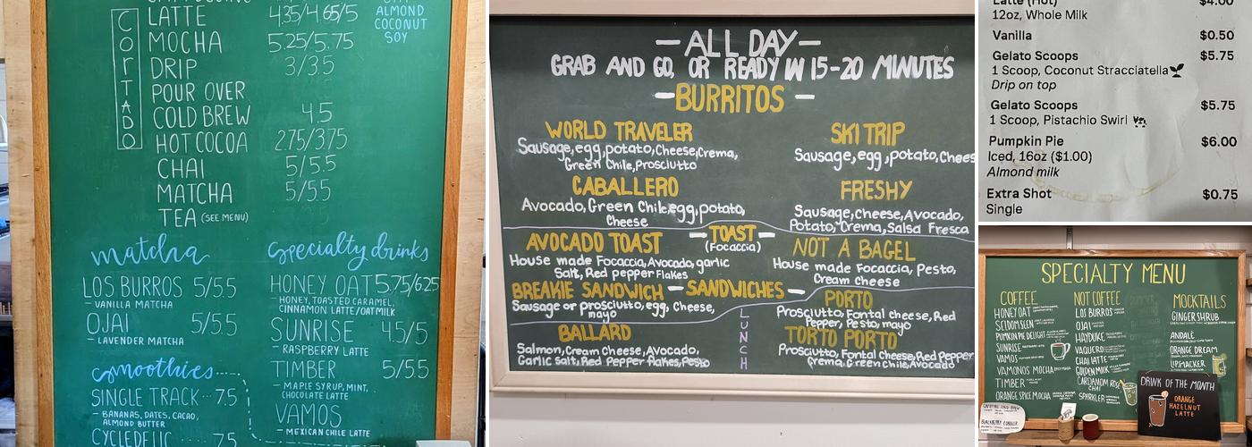 Cyclelogical Coffee & Gelato Menu