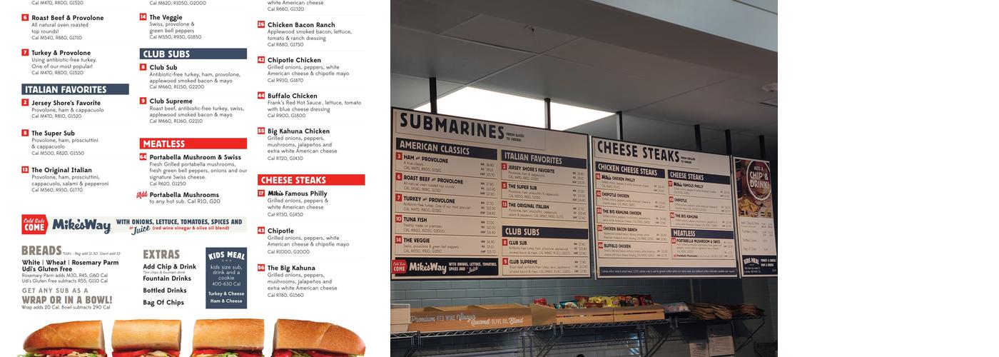 Jersey Mike's Subs Menu