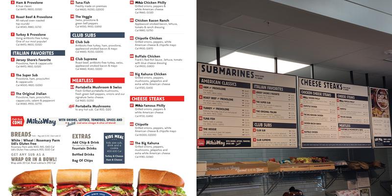 Jersey Mike's Subs Menu