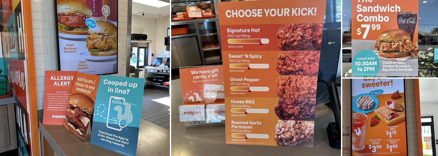 Popeyes Louisiana Kitchen Menu