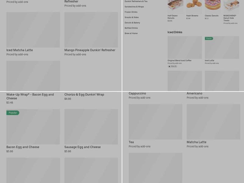Dunkin' Menu