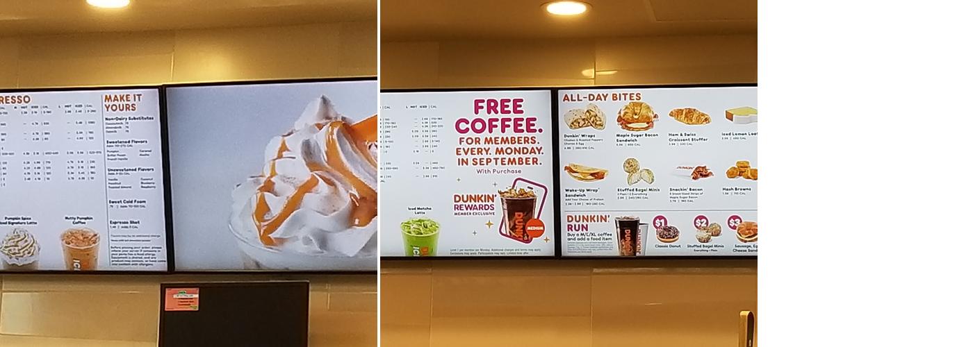 Dunkin' Menu