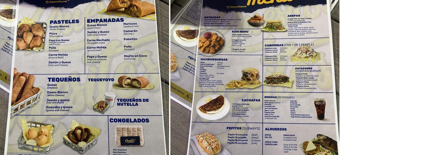 Quesito’s Express Menu