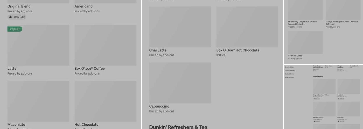 Dunkin / Baskin Robins Menu