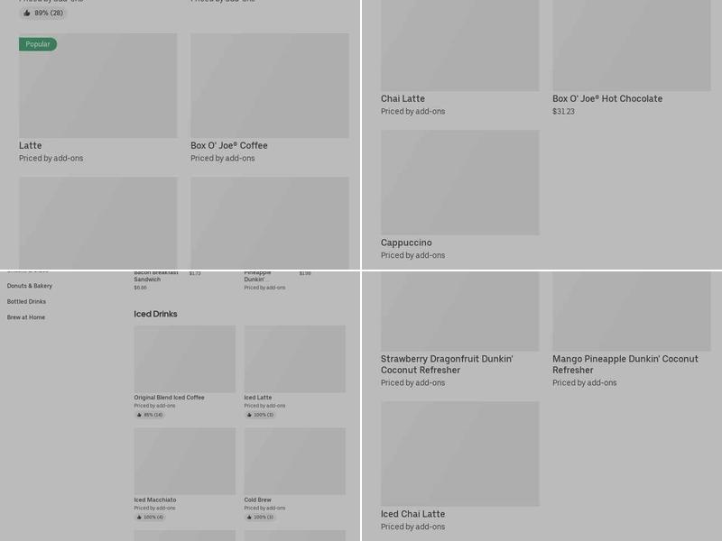 Dunkin / Baskin Robins Menu